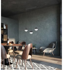 LED Csillár zsinóron FURNI 3xLED/5W/230V fekete