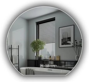 IREDA Fürdőszobatükör LED világítással kerek 50 cm