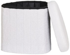 Fehér buklé puff Medford – House Nordic