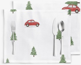 Goldea karácsonyi pamut reggeliző alátét - út a karácsonyfáért - 2db 30 x 40 cm