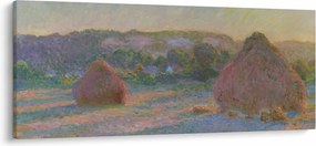 Kép - Claude Monet, Stacks of Wheat (End of Summer) , reprodukciók (120x50 cm)