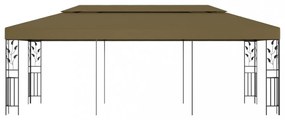 tópszínű pavilon 6 x 3 m 180 g/m²