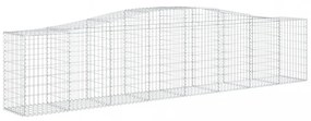 vidaXL 10 db íves horganyzott vas gabion kosár 400x50x80/100 cm