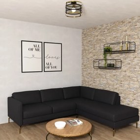 Felületre szerelhető csillár RIM 1xE27/60W/230V fekete/arany