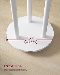 Szabadon álló fogasállvány 175 cm, ruhafa 11 akasztóval, felhőfehér
