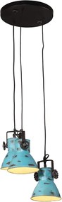 vidaXL kopott kék függőlámpa 25 W 30x30x100 cm E27