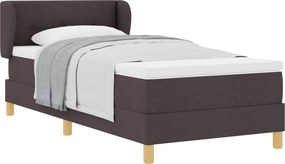 vidaXL Boxrugós ágy matracmal Sötét Barna 80 x 200 cm szövet