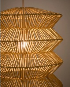 Natúr színű függőlámpa rattan búrával Dakit – Kave Home