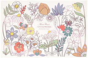Papír tányéralátét szett 8 db-os 28x42.5 cm Butterflies &amp; Flowers – Meri Meri