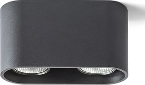 RENDL MANTOVA II stropní matná černá 230V LED GU10 2x7W
