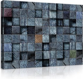 Vászonkép 80x60 Fa blokkok textúra fa háló minták modern