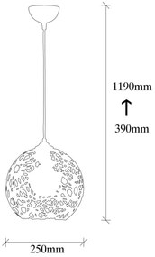 Csillár zsinóron FELLINI 1xE27/100W/230V