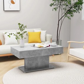 Betonszürke szerelt fa dohányzóasztal 96 x 50 x 45 cm