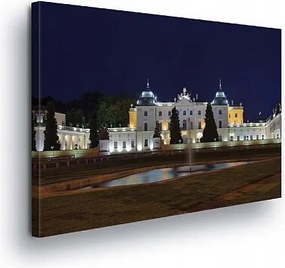 Vászonkép 100x75 Éjszakai palota építészet nyugalom világítás szökőkút elegancia