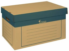 Archiválókonténer, 320x460x270 mm, karton, VICTORIA OFFICE, natúr (IDVAKN)