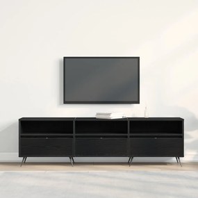 TV Szekrény Fekete 150x30x44,5 cm Műanyag