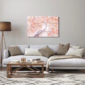 Koral virágok fája - absztrakt (90x60 cm)