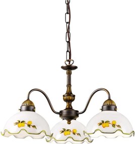 Kolarz 731.83.116 - Láncos csillár NONNA 3xE27/75W/230V citrommotívummal