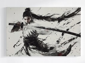 Poszter Japán Ázsia Nő Harcos Katana 60x40