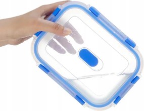 Nagy üveg ételtároló doboz fedővel, uzsonnás doboz PF-981