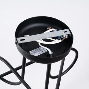 Sollux SL.1434 - Felületre szerelhető csillár  LOOP 3xE27/15W/230V fekete