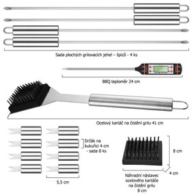 Avenberg ELEMENT 27-részes grillszerszám szett