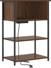 vidaXL Éjjeliszekrény Barna Tölgy 55 x 31 x 76 cm Faanyag