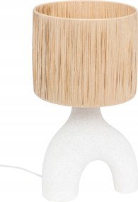 Éjjeli Asztali Lámpa Kerámia Barna Lámpabúra Papír Lámpa 47 cm