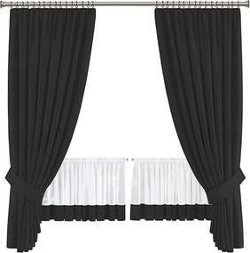 Bella kész függöny és drapéria szett fekete