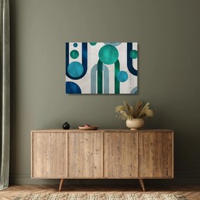 Üveg kép - Vonalak és kör alakzatok (70x50 cm)