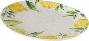 Kerámia Tál Citrom Motívum Lemonó 39 X 31 CM Kézi Készítés