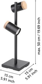 Eglo 390069 - LED Asztali lámpa CARTAGENA 2xGU10/4,5W/230V 3000K
