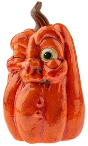 Őszi dekoráció Arcú tök, 13 x 15 cm, kerámia