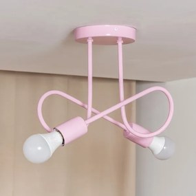 Felületre szerelhető csillár OXFORD 2xE27/15W/230V rózsaszín