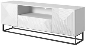 Asha TV-szekrény fém lábakkal 167 cm - fényes fehér