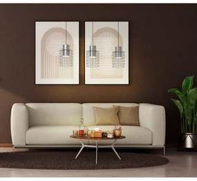 Eglo 43648 - Csillár zsinóron MILLIGAN 3xE27/40W/230V ezüst