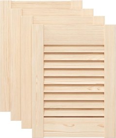 vidaXL 4 db tömör fenyőfa lamellás szekrényajtó 39,5x29,5 cm