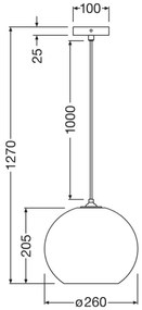 Ledvance - Csillár zsinóron DECOR CARDBOARD 1xE27/15W/230V átm. 26 cm