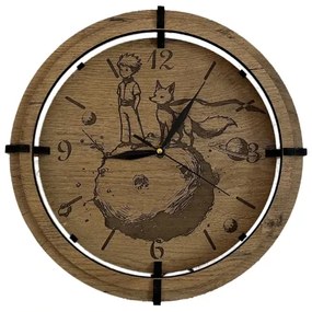 Li-Go 23712/DUB/BAT2 - Dimmelhető LED falióra érzékelővel, LED/1xAA, átm. 32 cm, tölgy