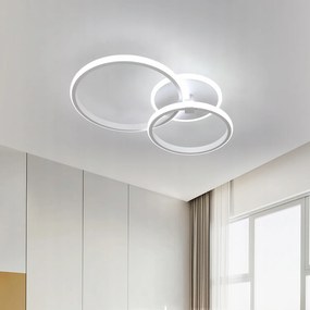 Ring Fehér Függő Mennyezeti Lámpa Led Modern CSillÁr Nappaliba 42W 6500K