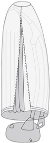 Takaróponyva függő napernyőre, szürke vízálló poliészter, D68xH230 cm