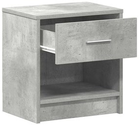 Betonszürke éjjeliszekrény fiókkal 39x28x41 cm