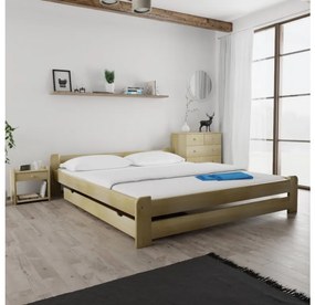 Emily ágy 180x200 cm, fenyőfa Ágyrács: Ágyrács nélkül, Matrac: Deluxe 10 cm matrac