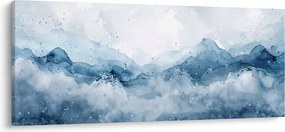 Kép - Felhők és hullámok, akvarell (120x50 cm)