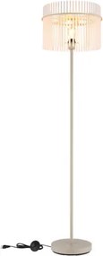 Globo 15698SB Állólámpa, matt homokszínű fém, szatén üvegrudak, fekete PVC kábel, lábkapcsoló a kábelen, ø: 380mm, M: 1520mm, kábelhossz 1800mm, 1x E27 60W 230V izzó nélkül