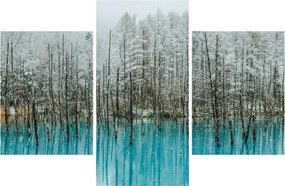 Kép - Türkiz tó, Biei, Japán (90x60 cm)