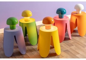 Fehér asztali lámpa fém búrával (magasság 20 cm) Fat Mushroom – Leitmotiv