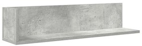 2 db betonszürke szerelt fa fali polc 75 x 16,5 x 16,5 cm