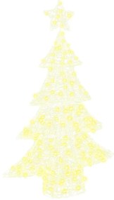 Karácsonyfa 100 LED-del Meleg fehér 120 cm Akril