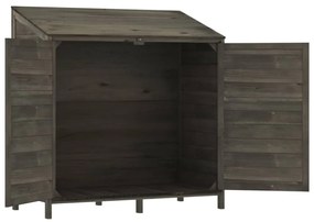 antracitszürke tömör fenyőfa kerti fészer 102 x 52 x 112 cm